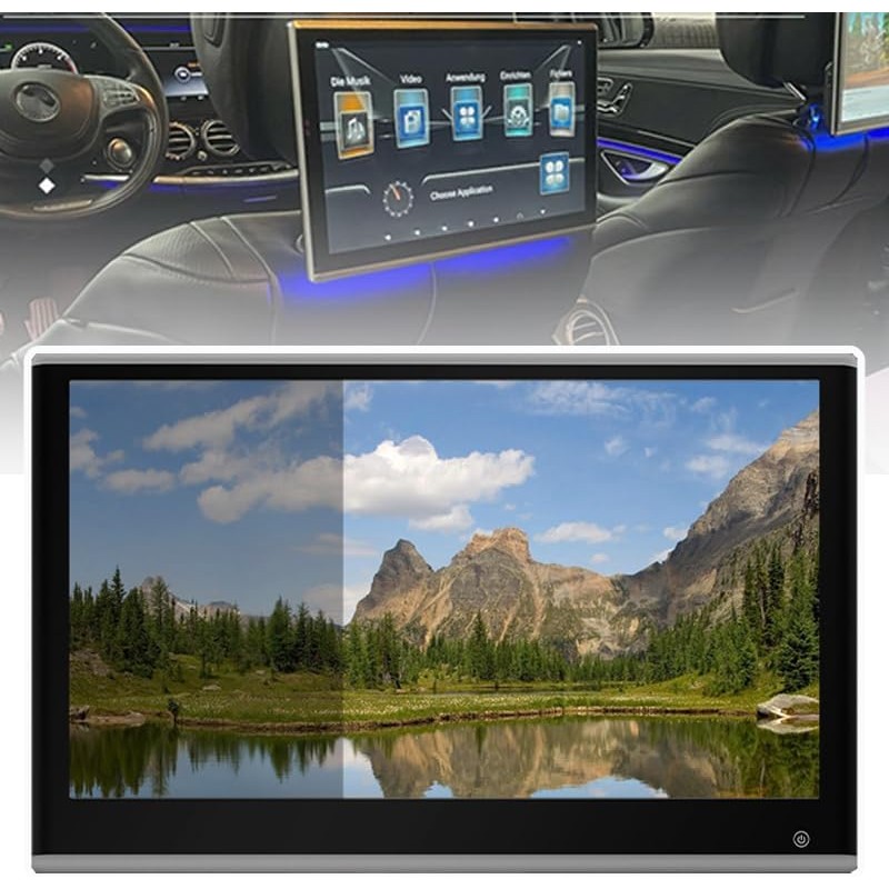 QIeAny 12.5-inch Car Tv Screens for Kids, Portable Smart Tv for Car, 1920 * 1080 Resolution, Processor 8 Core, Memory 2+32G,