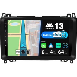 BXLIYER [Eingebaut DAB] Android 13 Autoradio für Benz W169 W245 B160 B170 B180 B200 W639 Vito Viano W906 Sprinter - Wireless