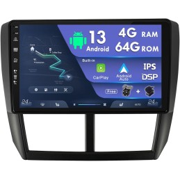 9 Zoll Android Autoradio passend für Subaru Forester 3 SH/Impreza GH GE 2007–2011 – integriertes Carplay DSP – 4 GB + 64 GB