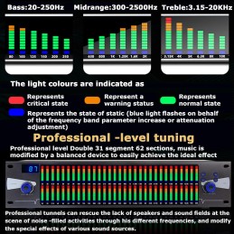 XNYXLPP Professional Audio Processor 31-Band Spectrum Display Audio Digital Equalizador Professional Sound