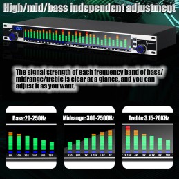 Audio Equalizer, Graphic Equalizer, Dsp Processing Equalizer, Dsp Digital Processor Technology, 10 Presets Can Manually