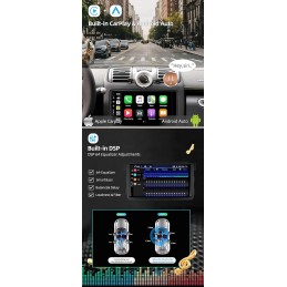 JOYX - 6G+128G - Android 12 IPS Autoradio Passt für Benz Smart fortwo 451 (2005-2010) - Kabellos CarPlay/Android Auto/DSP - LED