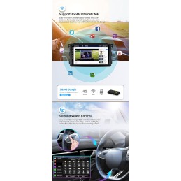 JOYX - 6G+128G - Android 12 IPS Autoradio Passt für Benz Smart fortwo 451 (2005-2010) - Kabellos CarPlay/Android Auto/DSP - LED