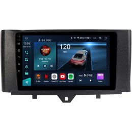 JUNHUA Android 13 Car Radio für SMART FORTWO II 451 2011-2015 8-Core 4+64GB Autoradio mit Wireless Carplay Android Auto