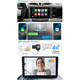 JUNHUA Android 13 Car Radio für SMART FORTWO II 451 2011-2015 8-Core 4+64GB Autoradio mit Wireless Carplay Android Auto