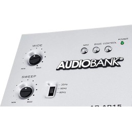 Audiobank 1/2 Din Car Audio Digital Bass Processor, Sound Restoration & Crossover for Car Subwoofer with Bass Knob/Input Level: