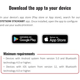 Stetsom STX 2436 Bluetooth DSP PRO - Digital Signal Processor, DSP PRO, Equalizer, Exclusive APP, Band Graphic, High Precision