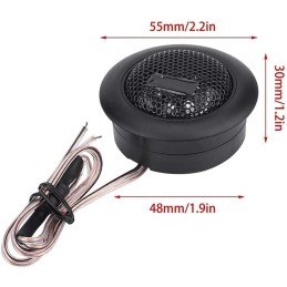 Tyenaza Audio Hochtöner Audio Lautsprecher, Auto Hochtonlautsprecher Allgemeines Paar 12V 120W Auto Mini Super Power Lauter Dome