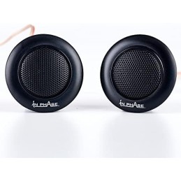 In Phase Car Audio SXT1 Speaker - 1/2 Inch 200W PEI Silk Dome Tweeter (2 x Speakers),Black