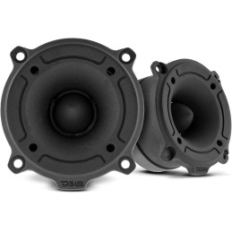 DS18 Car Audio Tweeter 1" Inch 300 Watts Aluminum Super Bullet PRO-TW120B Pair, Black