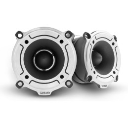 DS18 Car Audio Tweeter 1" Inch 300 Watts Aluminum Super Bullet PRO-TW120B Pair, Black