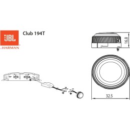 JBL Club 194T Gen 3. 20mm Hochtöner Auto Lautsprecher Set von Harman Kardon für EIN überragendes Tweeter Upgrade: 50W-150W Max,