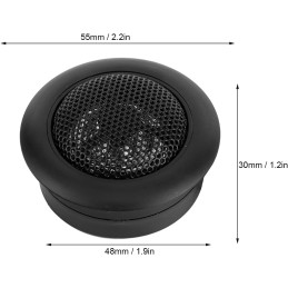 Qiilu 2 pcs Car Speakers, Universal 120W High-Power Car Speakers Tweeter Small Audio Music Player 2k~22kHz