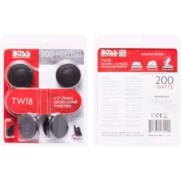 BOSS Audio Systems TW12 Car Door Tweeters - 200 Watts Max (per pair), 1 Inch Polyimide Dome, Sold in Pairs