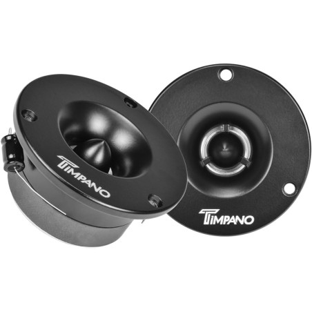 Timpano TPT-ST3 BLACK Slim Super Tweeter, 600 Watts 4 Ohm, 105 dB, 1 in Voice Coil, 3.75 Inch Pro Car Sound System Bullet