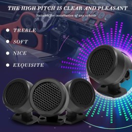 FERCAISH 4 Pcs 500W Car Speaker, TP-006A High Power Stereo Car Tweeter, Vertical Round Easy to Install Speakers for Surface