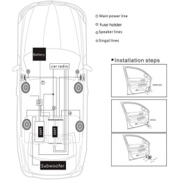 PA Products 2Pcs 12V 500W Car Round Loud Audio Speaker Tweeter Speakers Rotatable Tweeters Kit