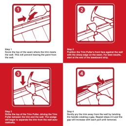 Goldblatt G02807 Trim Puller, Removal Multi-Tool for Commercial Work, Baseboard, Molding, Siding and Flooring Removal,