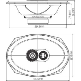 JBL Stage3 9637F 3-Wege Auto Lautsprecher Set von Harman Kardon ohne Gitter - 375 Watt KFZ Ovale Autolautsprecher Boxen - 6" x