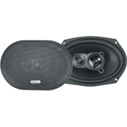 Excalibur X693 3 Wege Auto Lautsprecher 16 x 23 cm/6 x 9 500 W Paar Preis für viele Ford, Mazda oder FIAT Fahrzeuge, Schwarz