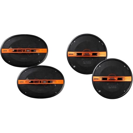 EDGE Car Audio 6X9 Parcel shelf speakers EDST219-E6 Black and Orange, 3 way