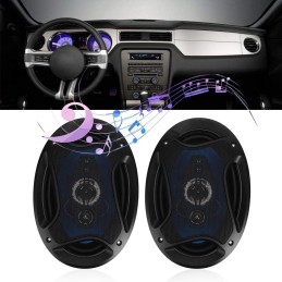 Terisass 6x9in 1000W Car o Coaxial Speakers Stereo 2pcs Car Sound Speaker Loudspeaker TP-6971