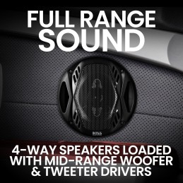 BOSS Audio Systems NX694 Onyx Series 6 x 9 Inch Car Door Speakers - 800 Watts (per pair), Coaxial, 4 Way, Full Range 4 Ohms,