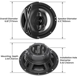 BOSS Audio Systems NX694 Onyx Series 6 x 9 Inch Car Door Speakers - 800 Watts (per pair), Coaxial, 4 Way, Full Range 4 Ohms,