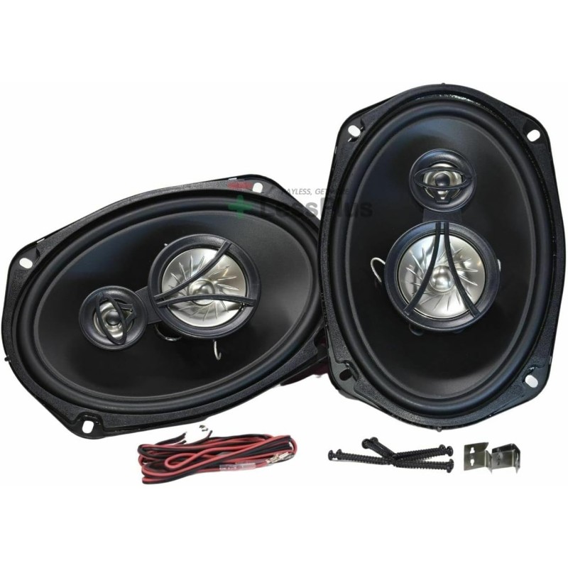 CERWIN-VEGA! XED Series 6"x9" Inch 3-Way Coaxial Car Speakers - 350W MAX Power, 4 Ohm Audio, Durable Poly Cone & Metal Dome