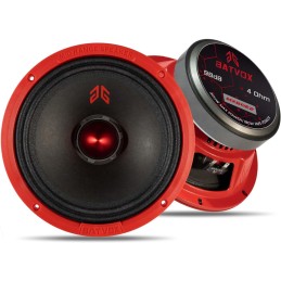 MX65E2 Loudspeaker 6.5 Inch Midrange 480 Watts 4 Ohms Red Bullet, Premium Quality Audio Door Speakers for Car or Truck Stereo