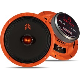 MX65E2 Loudspeaker 6.5 Inch Midrange 480 Watts 4 Ohms Red Bullet, Premium Quality Audio Door Speakers for Car or Truck Stereo