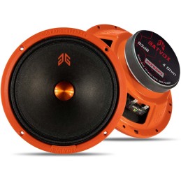 MX65E2 Loudspeaker 6.5 Inch Midrange 480 Watts 4 Ohms Red Bullet, Premium Quality Audio Door Speakers for Car or Truck Stereo