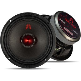 MX65E2 Loudspeaker 6.5 Inch Midrange 480 Watts 4 Ohms Red Bullet, Premium Quality Audio Door Speakers for Car or Truck Stereo
