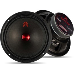 MX65E2 Loudspeaker 6.5 Inch Midrange 480 Watts 4 Ohms Red Bullet, Premium Quality Audio Door Speakers for Car or Truck Stereo