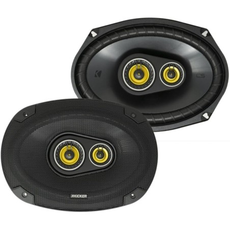 Kicker CS Series 150 Watt 6 x 9 Inch Car Audio Coaxial Speaker Pair, Black