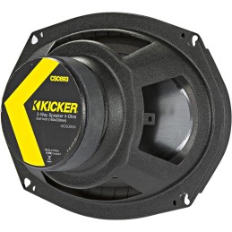 Kicker CS Series 150 Watt 6 x 9 Inch Car Audio Coaxial Speaker Pair, Black