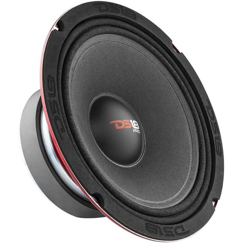 DS18 PRO-X694 BM Loudspeaker - 6x9, Midrange, Red Aluminum Bullet, 400W Max, 200W RMS, 4 Ohms - Premium Quality Audio Door