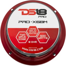 DS18 PRO-X694 BM Loudspeaker - 6x9, Midrange, Red Aluminum Bullet, 400W Max, 200W RMS, 4 Ohms - Premium Quality Audio Door