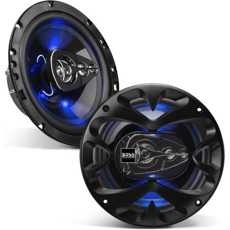 BOSS Audio Systems BE694 Rage Series 6 x 9 Inch Car Door Speakers - Blue Light Illumination, 500 Watts Max, 4 Way, Full Range,