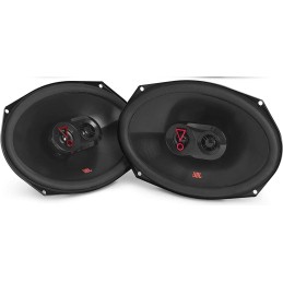 Pair of JBL Stage3 9637F 6" X 9" Three-Way Car Audio Speaker No Grill Bundle