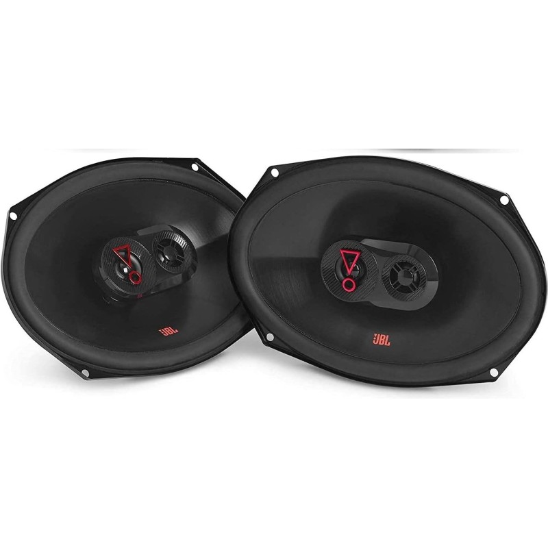 Pair of JBL Stage3 9637F 6" X 9" Three-Way Car Audio Speaker No Grill Bundle