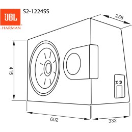 JBL S2-1224SS Subwoofer Auto Set - 1100 Watt Harman Kardon Car hifi 12" JBL Radio Bassreflex Gehäuse Auto Subwoofer - 30 cm |