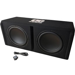 OE AUDIO 212SP Twin 12" Active Amplified 3600W Double Bass Box Sub Car Subwoofer