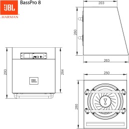 JBL BassPro 12 Aktiv Subwoofer Set - Bassreflex Woofer JBL box groß 30 cm, 450 Watt verstärker Auto Soundsystem und Car hifi