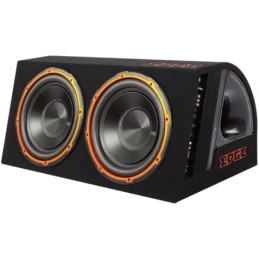 EDGE Subwoofer Enclosure 12 in 1800 W Max Twin Active Car Audio Bass Box EDB12TA_8050