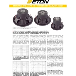 ETON PW 12: Kräftiger 30 cm / 12 Zoll Langhub Woofer, Bass fürs Auto, Bass Lautsprecher mit Ferritmagnet, handgeschöpfter