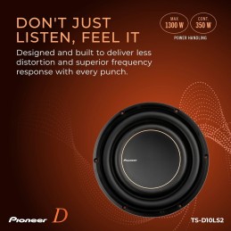 Pioneer TS-D12D2 12" D-Series Component Car Subwoofer, 2Ω Stable