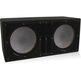 BELVA BBX112BK 1.842 cu ft. Single 12" Ported Car Subwoofer Box Enclosure with Custom Black Baffle