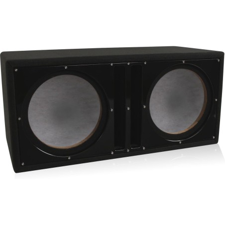 BELVA BBX112BK 1.842 cu ft. Single 12" Ported Car Subwoofer Box Enclosure with Custom Black Baffle