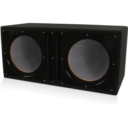 BELVA BBX112BK 1.842 cu ft. Single 12" Ported Car Subwoofer Box Enclosure with Custom Black Baffle